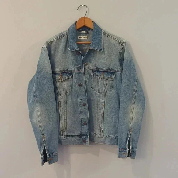 Warp + Weft Jackets & Blazers - Warp + Weft Jean Jacket 🧥 size Small Light Wash